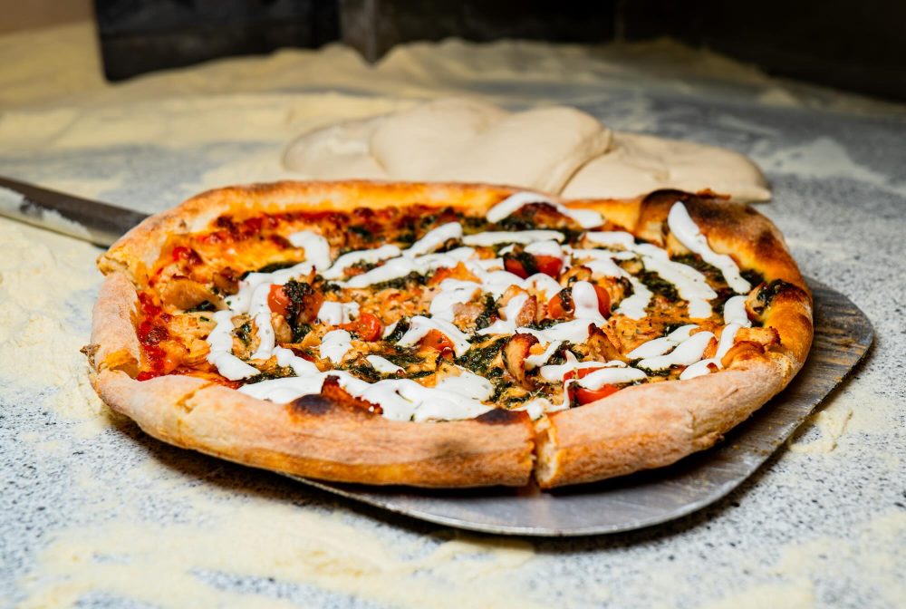 Salatfulde Pizza — Virum